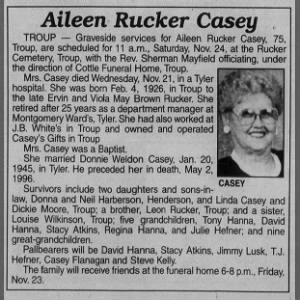 Aileen Casey Obituary