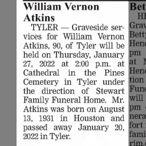 William V. Atkins Obituary